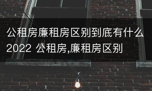 公租房廉租房区别到底有什么2022 公租房,廉租房区别