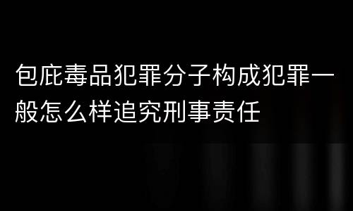 包庇毒品犯罪分子构成犯罪一般怎么样追究刑事责任