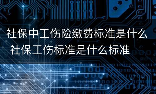 社保中工伤险缴费标准是什么 社保工伤标准是什么标准