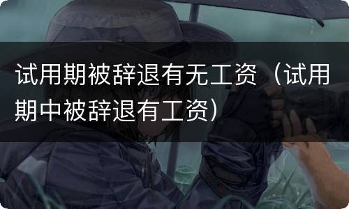 试用期被辞退有无工资（试用期中被辞退有工资）