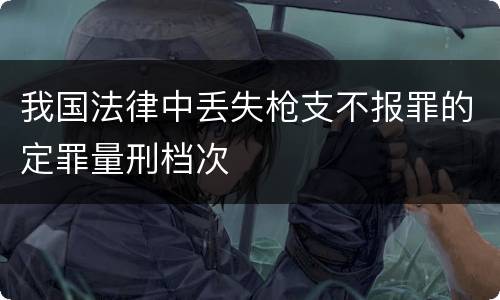 我国法律中丢失枪支不报罪的定罪量刑档次
