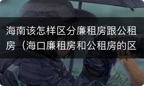海南该怎样区分廉租房跟公租房（海口廉租房和公租房的区别）