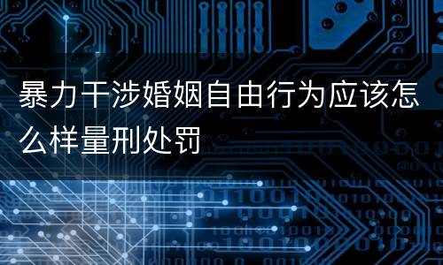 暴力干涉婚姻自由行为应该怎么样量刑处罚