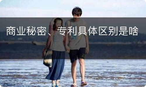 商业秘密、专利具体区别是啥