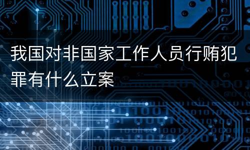 我国对非国家工作人员行贿犯罪有什么立案