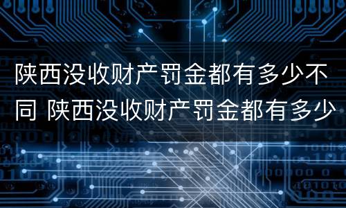 陕西没收财产罚金都有多少不同 陕西没收财产罚金都有多少不同的案例