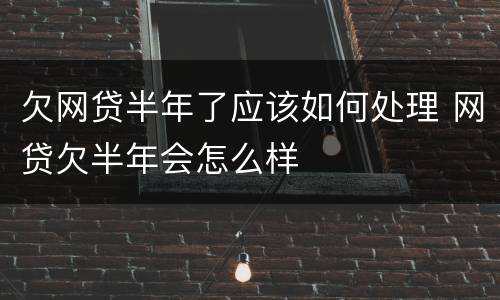 欠网贷半年了应该如何处理 网贷欠半年会怎么样