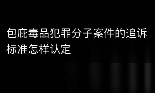 包庇毒品犯罪分子案件的追诉标准怎样认定