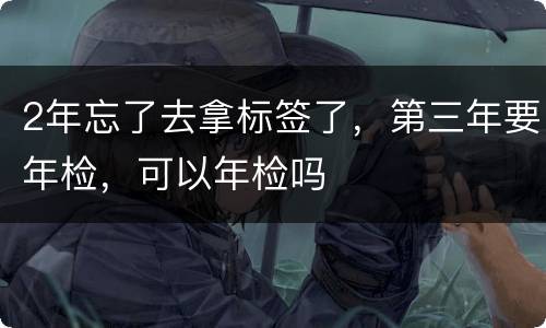 2年忘了去拿标签了，第三年要年检，可以年检吗