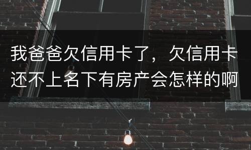 我爸爸欠信用卡了，欠信用卡还不上名下有房产会怎样的啊