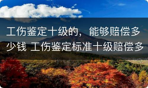 工伤鉴定十级的，能够赔偿多少钱 工伤鉴定标准十级赔偿多少钱