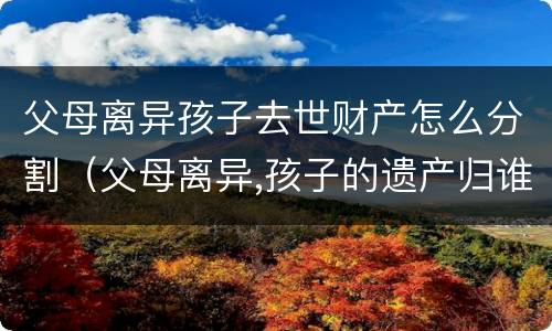 父母离异孩子去世财产怎么分割（父母离异,孩子的遗产归谁）