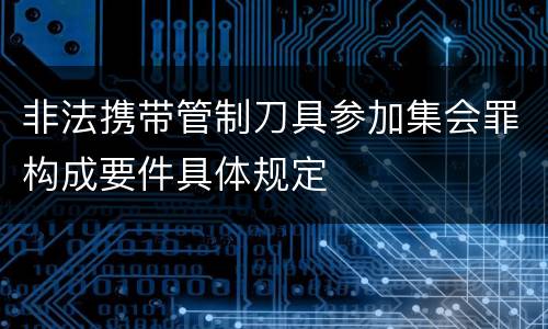 非法携带管制刀具参加集会罪构成要件具体规定