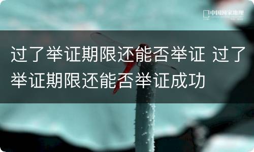 过了举证期限还能否举证 过了举证期限还能否举证成功