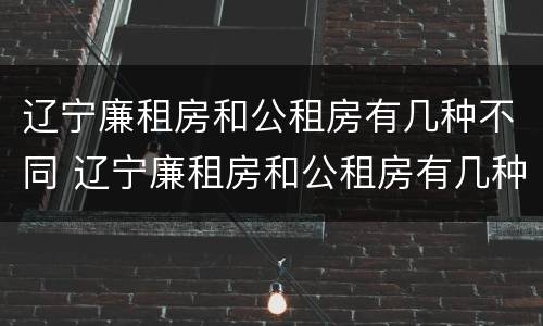 辽宁廉租房和公租房有几种不同 辽宁廉租房和公租房有几种不同吗