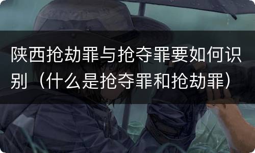 陕西抢劫罪与抢夺罪要如何识别（什么是抢夺罪和抢劫罪）