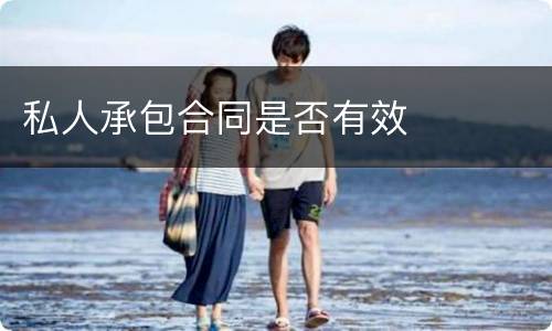 私人承包合同是否有效
