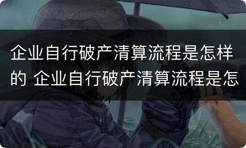 企业自行破产清算流程是怎样的 企业自行破产清算流程是怎样的呢