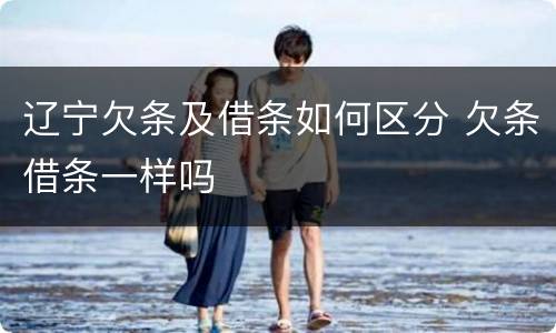 辽宁欠条及借条如何区分 欠条借条一样吗
