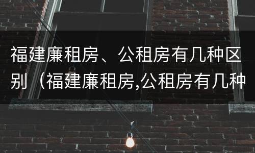 福建廉租房、公租房有几种区别（福建廉租房,公租房有几种区别图片）