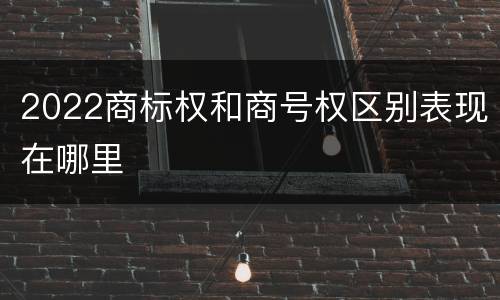 2022商标权和商号权区别表现在哪里