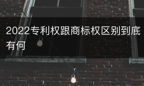 2022专利权跟商标权区别到底有何