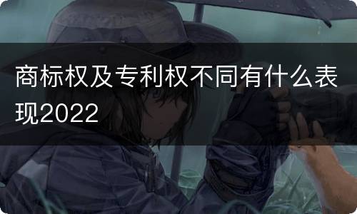 商标权及专利权不同有什么表现2022