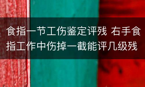 食指一节工伤鉴定评残 右手食指工作中伤掉一截能评几级残