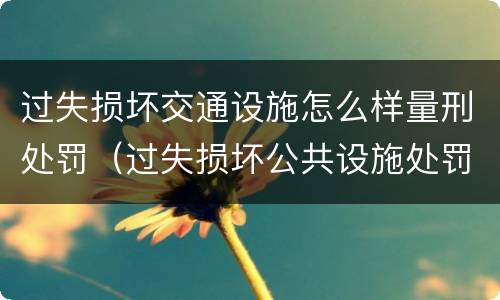 过失损坏交通设施怎么样量刑处罚（过失损坏公共设施处罚）