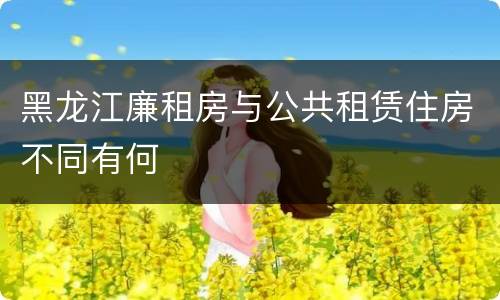 黑龙江廉租房与公共租赁住房不同有何