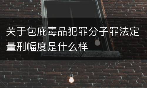 关于包庇毒品犯罪分子罪法定量刑幅度是什么样