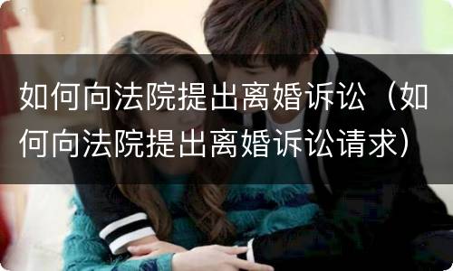 如何向法院提出离婚诉讼（如何向法院提出离婚诉讼请求）