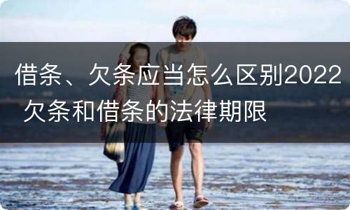 借条、欠条应当怎么区别2022 欠条和借条的法律期限