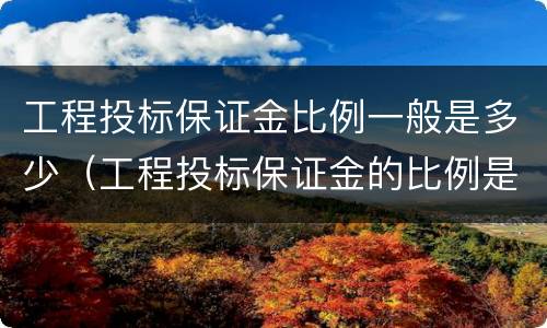 工程投标保证金比例一般是多少（工程投标保证金的比例是多少）