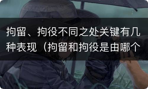 拘留、拘役不同之处关键有几种表现（拘留和拘役是由哪个环节决定）