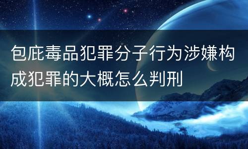 包庇毒品犯罪分子行为涉嫌构成犯罪的大概怎么判刑