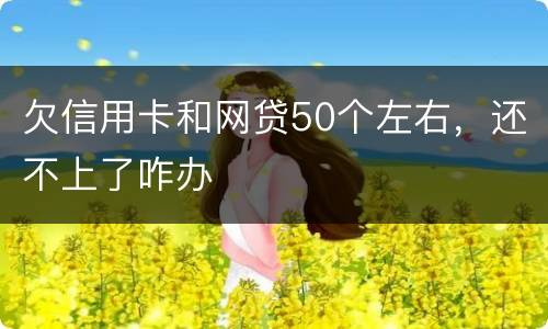 欠信用卡和网贷50个左右，还不上了咋办