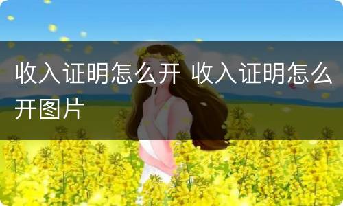 收入证明怎么开 收入证明怎么开图片