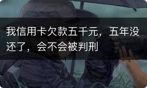 我信用卡欠款五千元，五年没还了，会不会被判刑