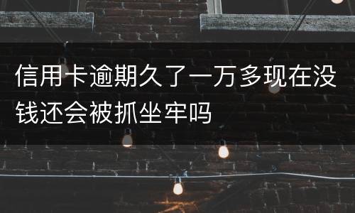 信用卡逾期久了一万多现在没钱还会被抓坐牢吗