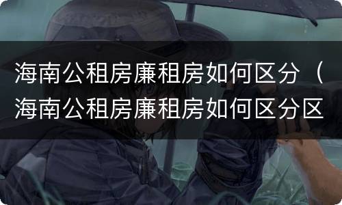 海南公租房廉租房如何区分（海南公租房廉租房如何区分区域）