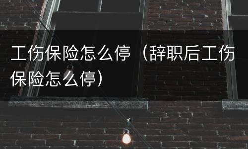工伤保险怎么停（辞职后工伤保险怎么停）