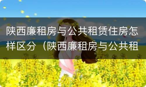 陕西廉租房与公共租赁住房怎样区分（陕西廉租房与公共租赁住房怎样区分的）
