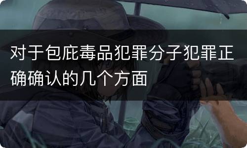 对于包庇毒品犯罪分子犯罪正确确认的几个方面