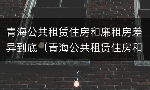 青海公共租赁住房和廉租房差异到底（青海公共租赁住房和廉租房差异到底在哪）