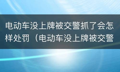 电动车没上牌被交警抓了会怎样处罚（电动车没上牌被交警抓了怎么处罚）