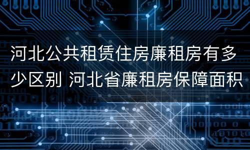 河北公共租赁住房廉租房有多少区别 河北省廉租房保障面积标准