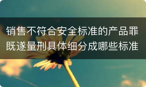 销售不符合安全标准的产品罪既遂量刑具体细分成哪些标准