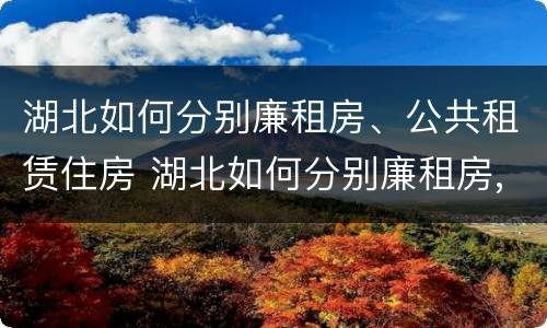 湖北如何分别廉租房、公共租赁住房 湖北如何分别廉租房,公共租赁住房和住宅