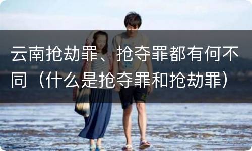 云南抢劫罪、抢夺罪都有何不同（什么是抢夺罪和抢劫罪）